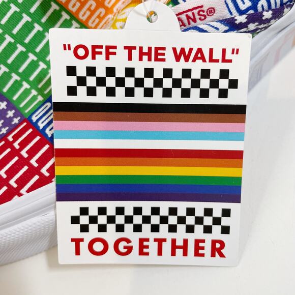 NWT Vans Classic Slip On Sneaker Pride Multi True White Mens 10 New VN0A33TB3WJ - Picture 8 of 10